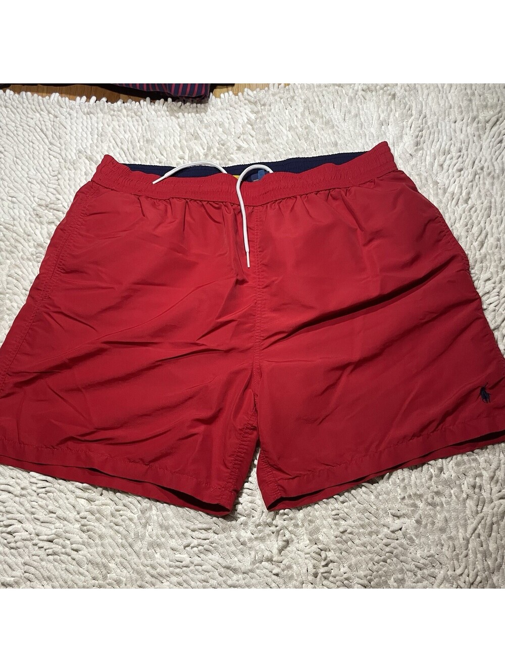 Polo Ralph Lauren Mens Red Swim Trunks XXL Mesh Lined Nylon Board Shorts